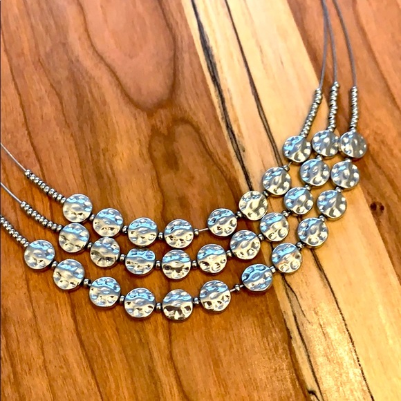 Silver Beaded Wire Choker - Picture 1 of 3